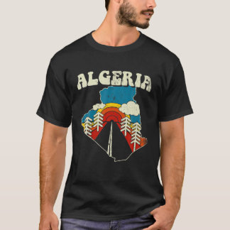 Algerien Vintag Algerien Land Regenbogen Retro 70e T-Shirt