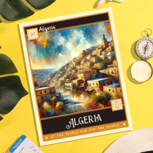 Algerien Vintage-Gemälde Postkarte