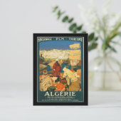 Algerien Vintage Travel Poster Postkarte (Stehend Vorderseite)