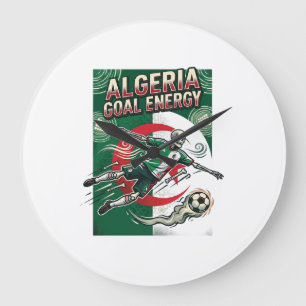 Algerien Ziel Energie Skelett Stürmer Nationen Fet Große Wanduhr