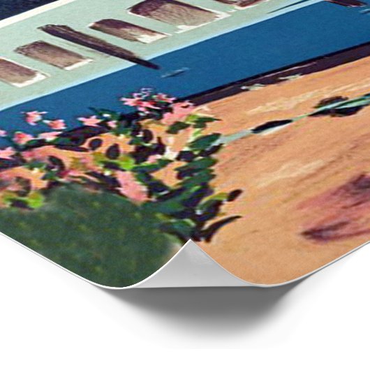 Algerien, Zug durch die Palmen Poster (Ecke)