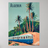Algerien, Zug durch die Palmen Poster (Vorne)
