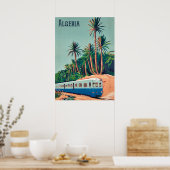 Algerien, Zug durch die Palmen Poster (Küche)