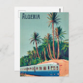 Algerien, Zug durch die Palmen Postkarte (Vorne/Hinten)