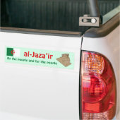 Algerienflagge + Karte Autoaufkleber (Auf Lkw)