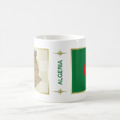 Algerienflagge + Tasse Karte (Mittel)