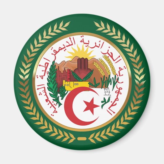 Algerienwappen Magnet (Vorne)