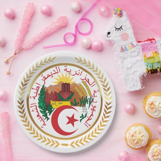 Algerienwappen Pappteller (Party)