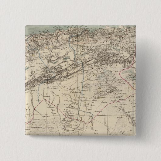 Algerische Atlaskarte Button (Vorderseite)