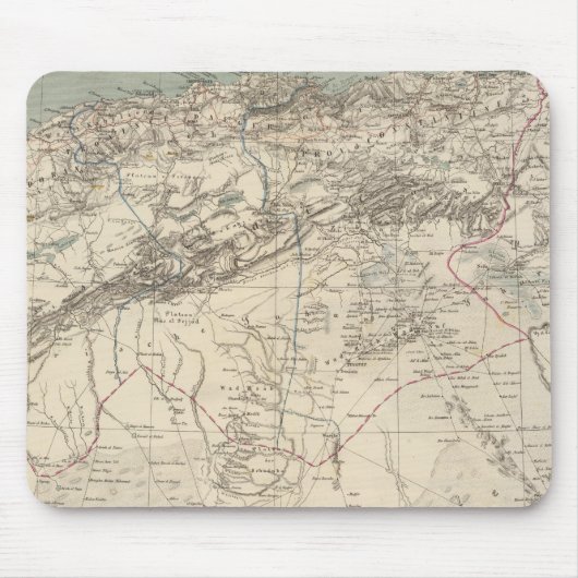 Algerische Atlaskarte Mousepad (Vorne)
