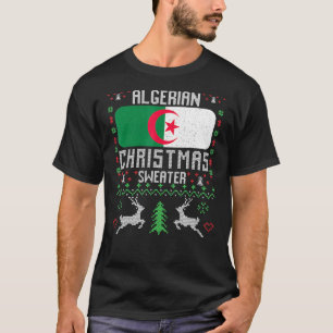 Algerische Flagge Algerischer Weihnachtssüßer T-Shirt