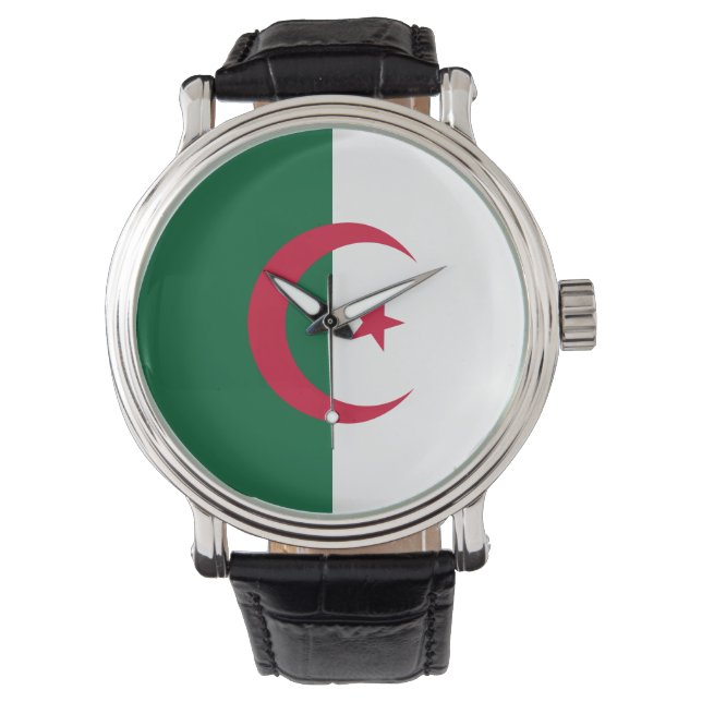 algerische Flagge Armbanduhr (Vorderseite)