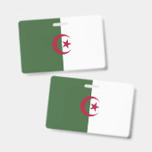 Algerische Flagge Ausweis (Vorder- & Rückseite)