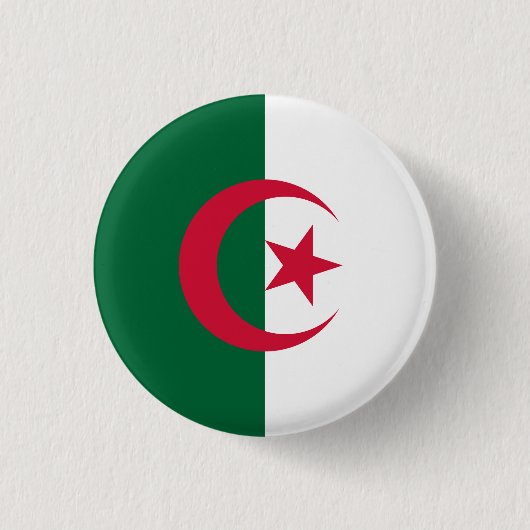 algerische Flagge Button (Vorderseite)