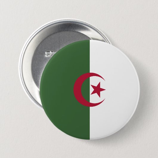 Algerische Flagge Button (Vorne & Hinten)