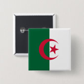 algerische Flagge Button (Vorne & Hinten)