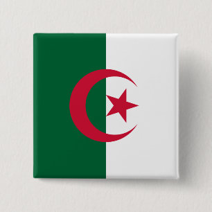 algerische Flagge Button