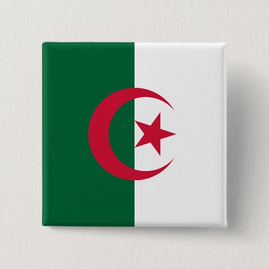 Algerische Flagge Button (Vorderseite)