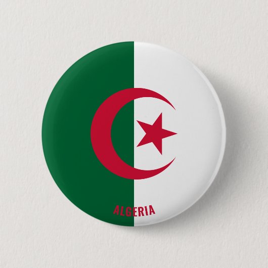 Algerische Flagge Charming Patriotic Button (Vorderseite)