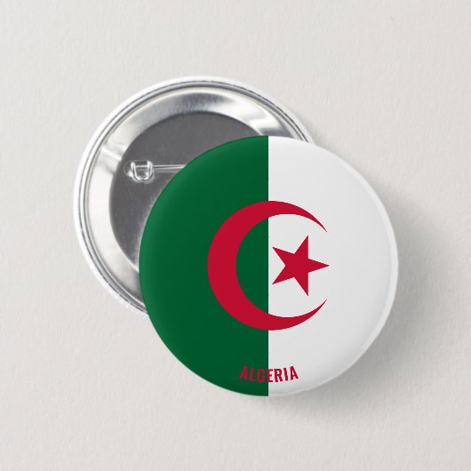 Algerische Flagge Charming Patriotic Button (Vorne & Hinten)