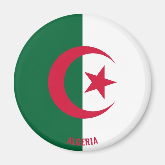Algerische Flagge Charming Patriotic Magnet (Vorne)