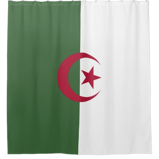 Algerische Flagge Duschvorhang (Vorderseite)