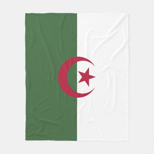 Algerische Flagge Fleecedecke (Vorderseite)