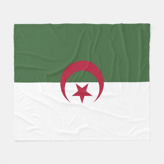 Algerische Flagge Fleecedecke (Vorderseite (Horizontal))