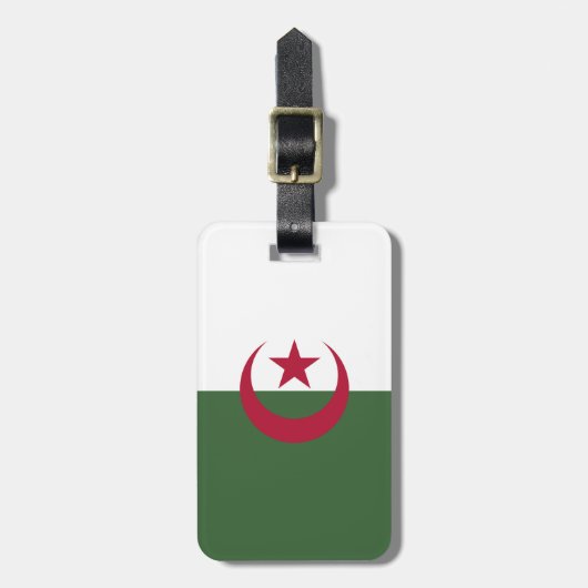 Algerische Flagge Gepäckanhänger (Vorderseite vertikal)