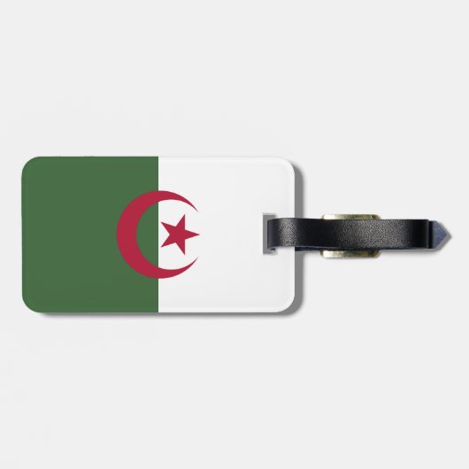 Algerische Flagge Gepäckanhänger (Rückseite horizontal)