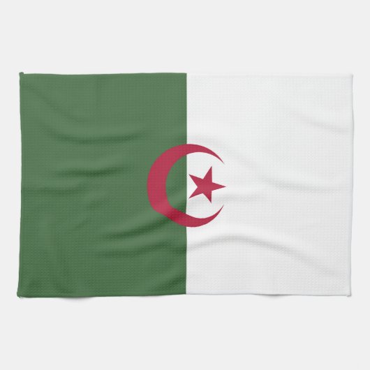 Algerische Flagge Geschirrtuch (Horizontal)