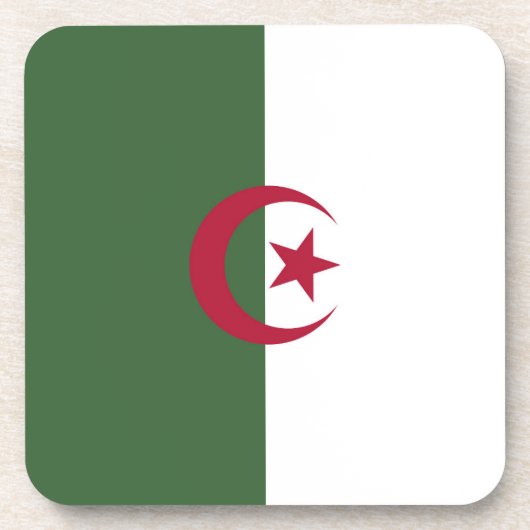 Algerische Flagge Getränkeuntersetzer (Vorderseite)