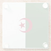 Algerische Flagge Glasuntersetzer (Rückseite)