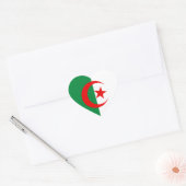 algerische Flagge Herz-Aufkleber (Umschlag)