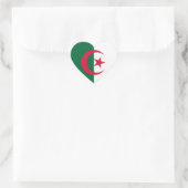 algerische Flagge Herz-Aufkleber (Tasche)