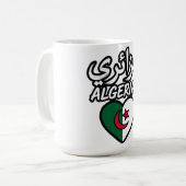 Algerische Flagge Herz Kaffeetasse - Tasse (Vorderseite Links)