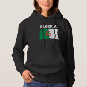 Algerische Flagge Holiday Vintag Grunge Algerische Hoodie