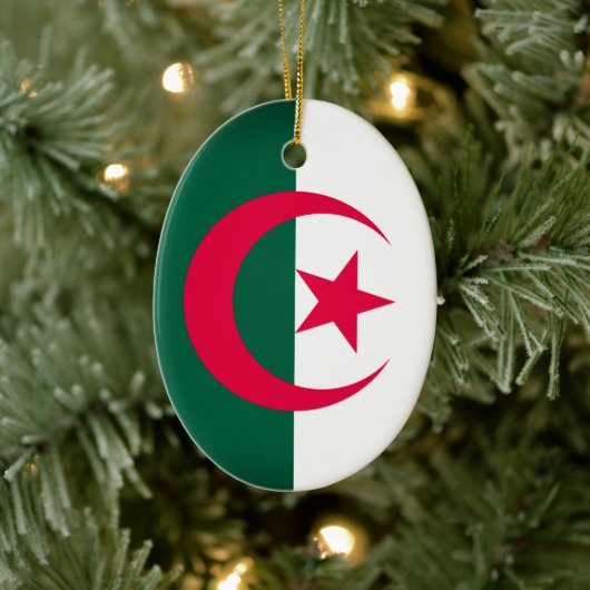 algerische Flagge Keramik Ornament (Baum)