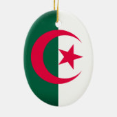 algerische Flagge Keramik Ornament (Hinten)