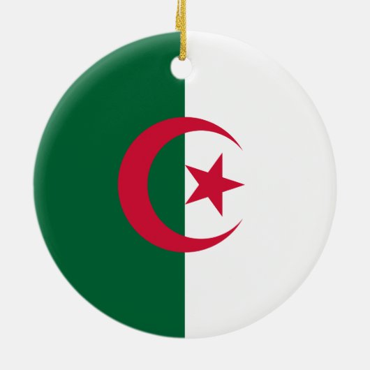 algerische Flagge Keramik Ornament (Hinten)