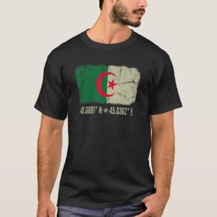 Algerische Flagge Koordiniert Männer Frauen Algeri T-Shirt