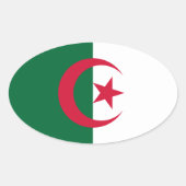 algerische Flagge Ovaler Aufkleber (Vorderseite)