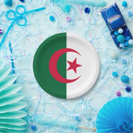 Algerische Flagge Pappteller (Party)