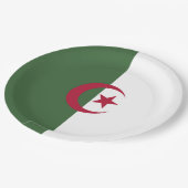 Algerische Flagge Pappteller (Schrägansicht)