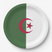 Algerische Flagge Pappteller (Vorderseite)
