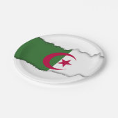 Algerische Flagge Pappteller (Schrägansicht)