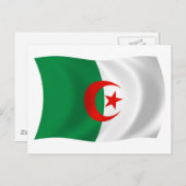 Algerische Flagge Postkarte (Vorne/Hinten)
