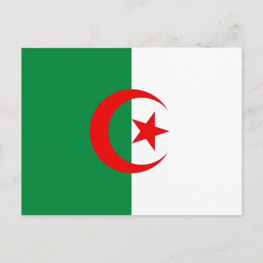 algerische Flagge Postkarte (Vorderseite)