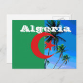 Algerische Flagge Postkarte (Vorne/Hinten)