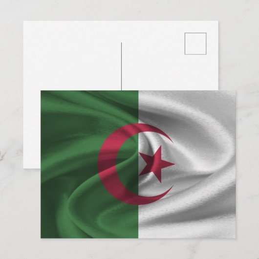 algerische Flagge Postkarte (Vorne/Hinten)